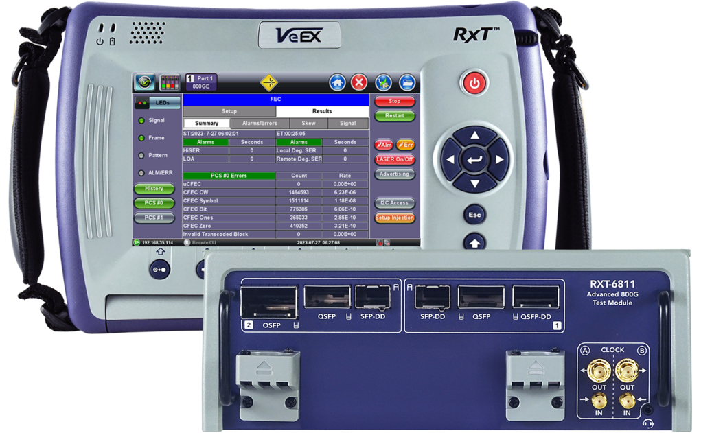 VX-RXT-6811-800G VeEX RXT-6811-800G VeEX RXT-6811 Dual 800G Advanced Multi-service Test Module