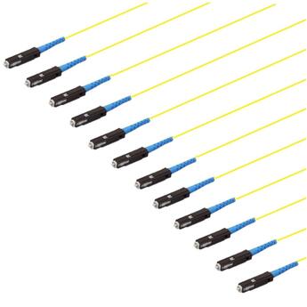 PT-7A2-T9Y-MUU-15-BP Fiberworks AS  Fiberhale SM MU/UPC 12-pakning, 1,5 m 9/OS2 G.657.A2, 900&#181;m fast kledning, Gul