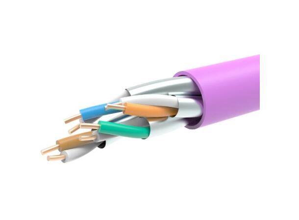 Kabel Cat.6A U/FTP 500Mhz AWG23, Fiolett 305m rull-i-boks, CPR Dca-s1,d2,a1 