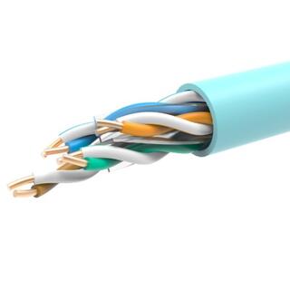 Kabel Cat.6A U/UTP 500Mhz AWG23, Blå RAL 5012, Dca, lev. som 305m rull-i-boks