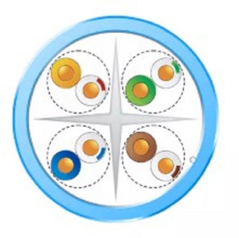 CU-C6A-UUTP-LB305 Fiberworks AS  Kabel Cat.6A U/UTP 500Mhz AWG23, Bl&#229; RAL 5012, 305m rull-i-boks, Dca-S2,d2,a1
