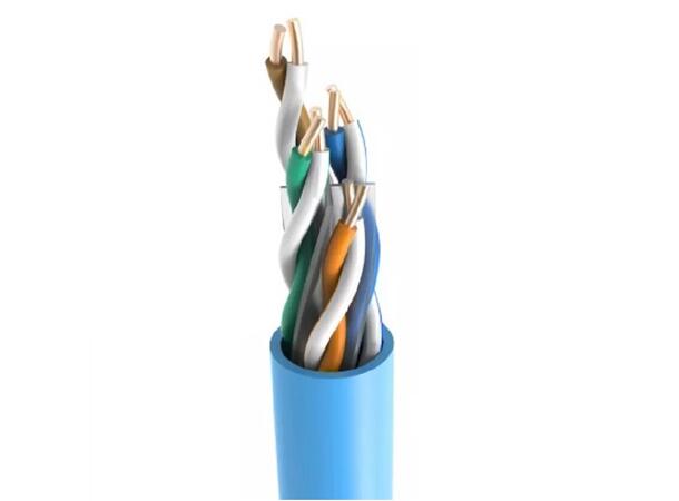 Kabel Cat.6A U/UTP 500Mhz AWG23, Lys blå 305m rull i boks, CPR Dca 