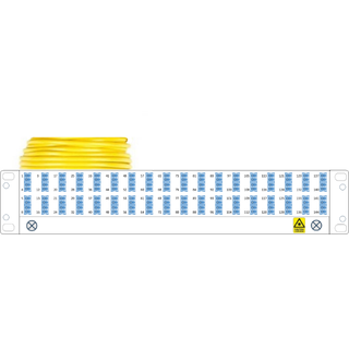 Panel preterm 2U G144 QXAI LCU-LCU 41 m LC/APC i 2U panel, LC/UPC ende B