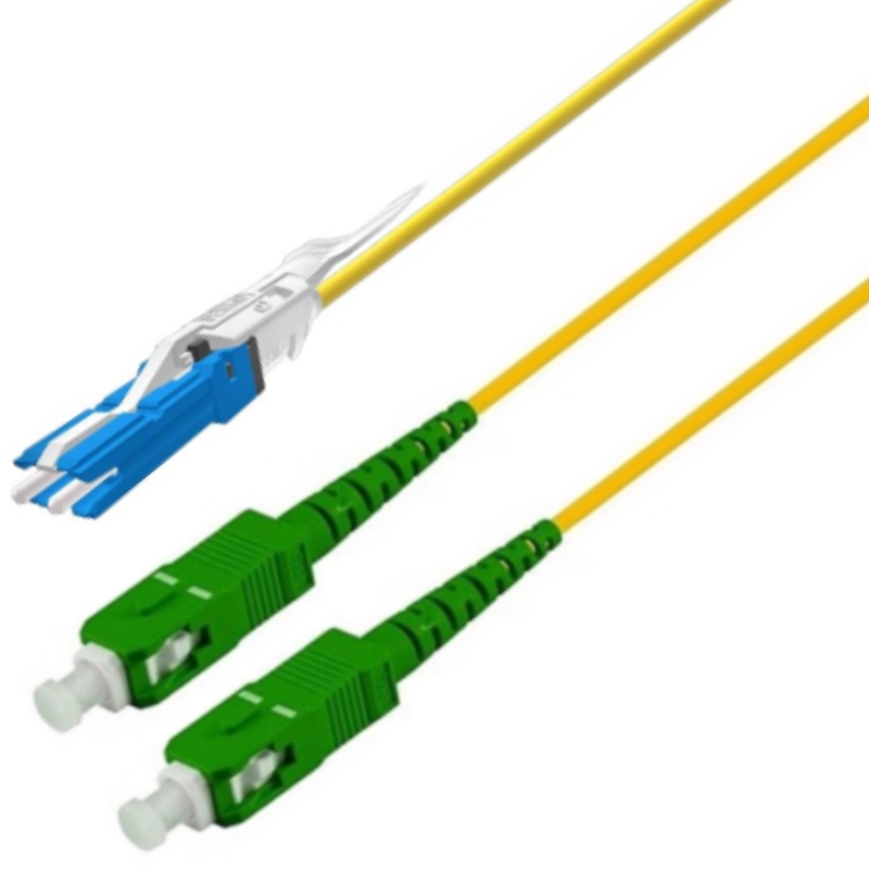 P-7A2-D2Y-CSU-SCA-02 Fiberworks AS  Snor SM CS/UPC-2x SC/APC, 2 m 9/OS2 G.657.A2  &#248;2,0mm, IEC-B, Gul