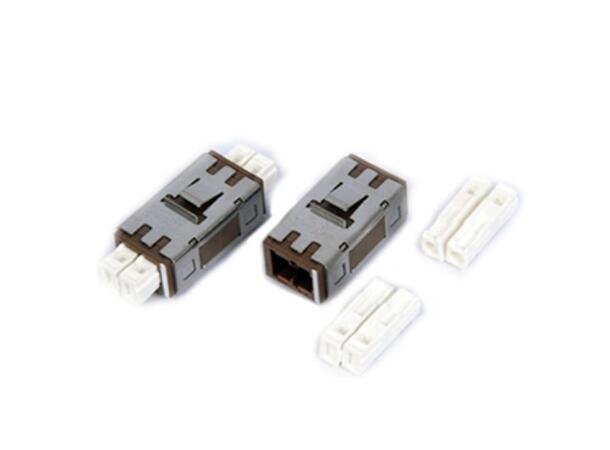 Adapter SM MU-DPX, Metall/plast Uten flens, snap-in, keramisk hylse 