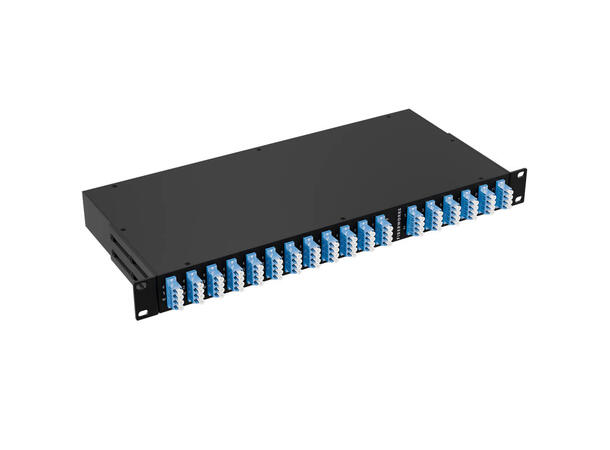 Fiberworks Network Tap, 50% mon. 12 taps SM 9/125, IL 3.5 dB, 1U 19", LC/UPC 