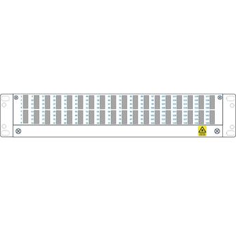 SP-FP20-36LCQ-E Fiberworks AS  Panel 2U 19"/ETSI for 36 LC-QUAD (144F) Teleskopskinner. Med installasjonsett