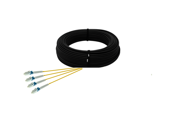 Preterm SM G4 SUPRA LC/UPC-Åpen 100 m 9/OS2 G.657.A2  Dca, ø2,0mm haler 0,5 m 