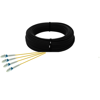 PK-S04TB-LCU-PIG-100 Fiberworks AS  Preterm SM G4 SUPRA LC/UPC-Åpen 100 m 9/OS2 G.657.A2  Dca, ø2,0mm haler 0,5 m