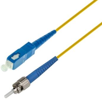 P-SM9-S2Y-STU-SCU-01 Fiberworks AS  Snor SM SPX ST/UPC-SC/UPC 1 m 9/OS2 G.657.A2 ø2mm Gul