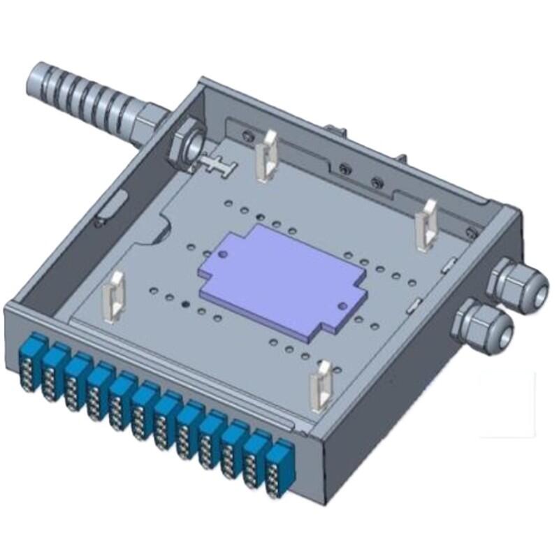 SP-DIN-BOKS-48 Fiberworks AS  Veggboks DIN Ultra 24/48F For montering på vegg eller DIN skinne