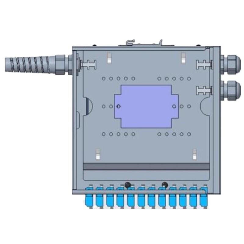 SP-DIN-BOKS-48 Fiberworks AS  Veggboks DIN Ultra 24/48F For montering på vegg eller DIN skinne