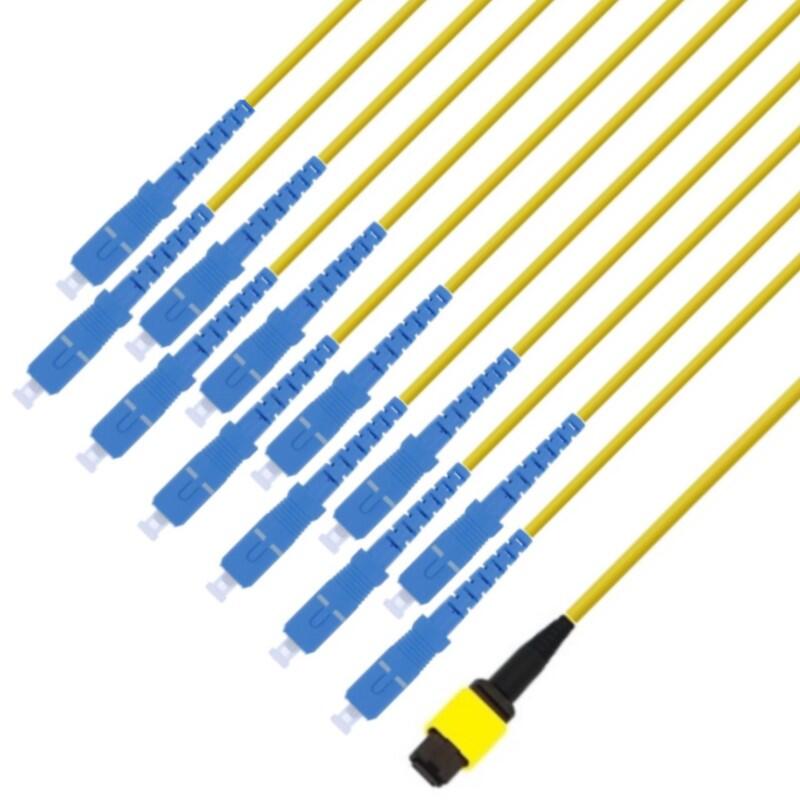 P-7A1-M3Y-MFx12SU-01 Fiberworks AS  F-out SM MPO/APC12(f)-12xSC/UPC 1 m 9/OS2 Base-12 Elite, Fan-out 0,5 m