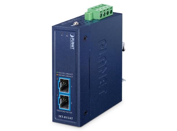 IXT-815AT Ind 10 Gigabit Media Converter 2x 10G/2.5G/1G/100M SFP+ ports 