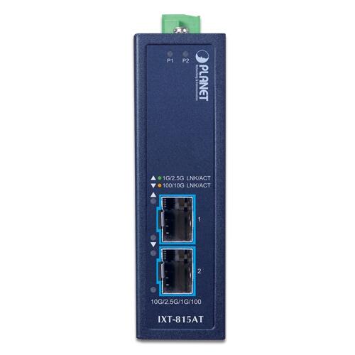 MC-PLANET-IXT-815AT PLANET IXT-815AT IXT-815AT Ind 10 Gigabit Media Converter 2x 10G/2.5G/1G/100M SFP+ ports