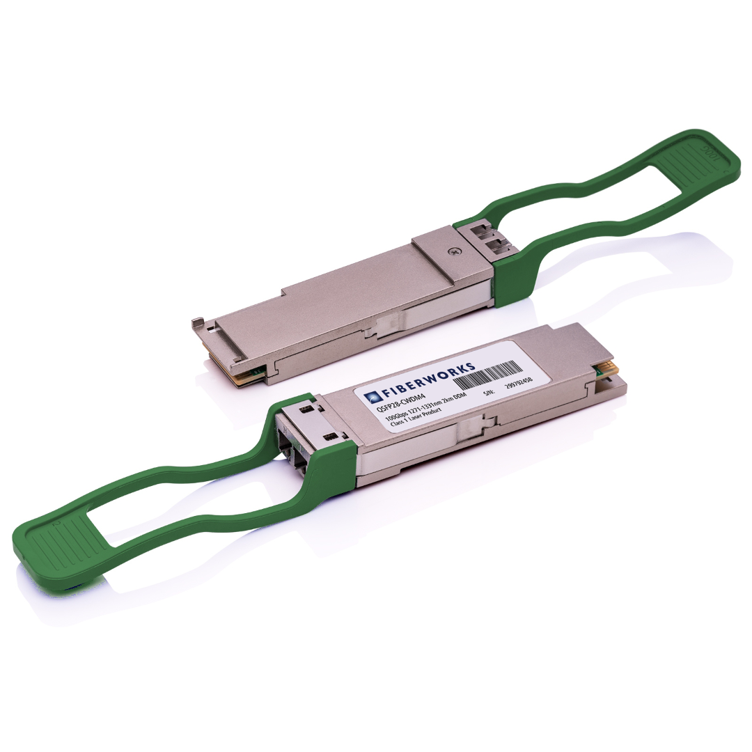 OSFP-N-400G-FR4 Fiberworks AS  OSFP Flat RHS, 400G FR4, 4x100Gbps, 2km 1310nm, 4dB, SM, LC