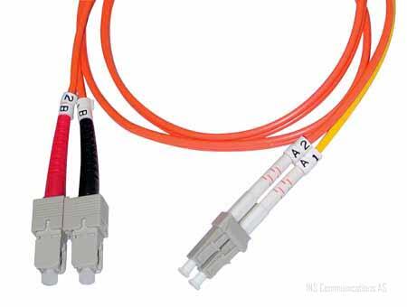 P-MC6-D3O-LCP-SCP-xx Fiberworks AS  Patchcord mode conditioning LC/PC-SC/PC MM 62,5/125, Duplex &#248;3 mm xx meter LC=SM