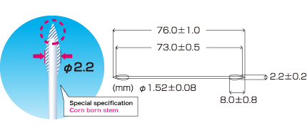 SUM-TA024PD0027-25  TA024PD0027 Cotton Swabs/BB-013/2.2mm Pointed Head Pose á 25 stk