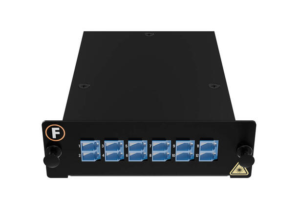 Modul SM 1xMPO/APC12(m)-12LC/UPC Pol. U1 9/OS2, MPB4 Modul 1x Base-12, Elite, DIN 