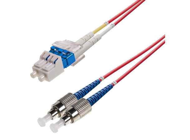 Snor SM DPX LC/UPC-FC/UPC xx m 9/OS2 G.657.A2 2x ø2mm Rød 