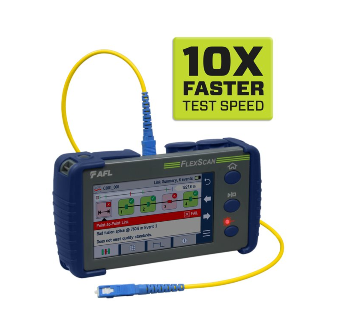 AFL-FS200-100-+P1W-A AFL FS200-100-PLUS-P1-W1 AFL FS200-100 PLUS OTDR 1310/1550nm 39/37 dB, OLS/OPM, Wifi/BT