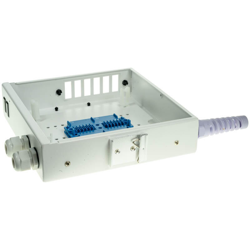 PD1-Y08MS-E2A-PIG-10 Fiberworks AS  DIN-boks Maxi preterm G8 E2A-Åpen 10 m E2000/APC i DIN Boks, åpen ende B