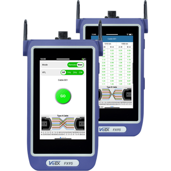 VX-FX95-KIT VeEX Z06-09-005P FX95 Multi-Fiber Optical Loss Test Set 1310/1550nm native MPO-24/APC(M) Key up