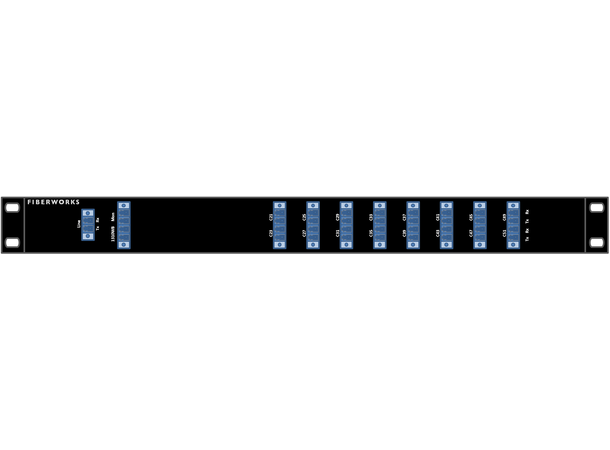 Fiberworks 16+1 ch. 800G DWDM Mux+Demux ITU ch. 21-51, 200 GHz, 1310 WB & Mon. 