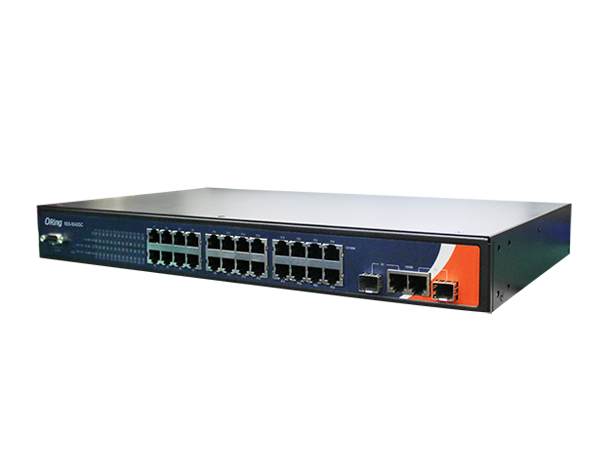 ORing GigE 24x FE RJ45 + 4x 1G SFP/RJ45 Rackmount Switch, Single AC Power 