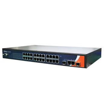 ORING-RES-9242GC ORing Industrial Networking Corp. RES-9242GC ORing GigE 24x FE RJ45 + 4x 1G SFP/RJ45 Rackmount Switch, Single AC Power