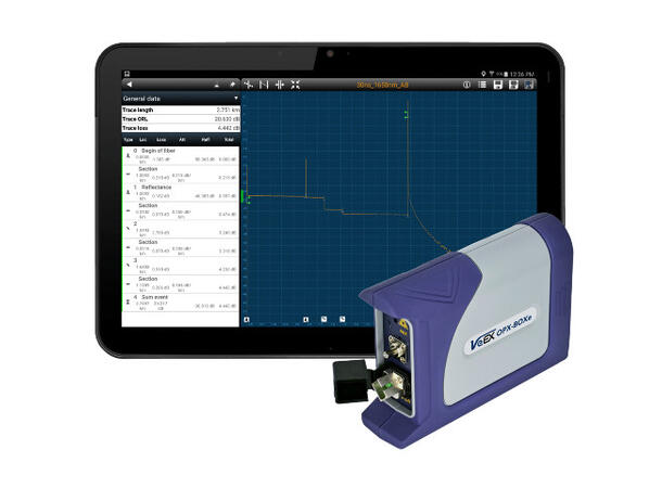 OTDR OPX-BOXe Appstyrt u/skjerm. iOS/Android/Win, WiFi 