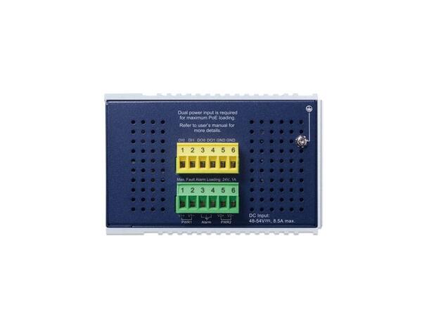 PLANET 8x 1G PoE++, 2x10G SFP+, 2x1G SFP Managed L3 Industrial Switch, DIN 