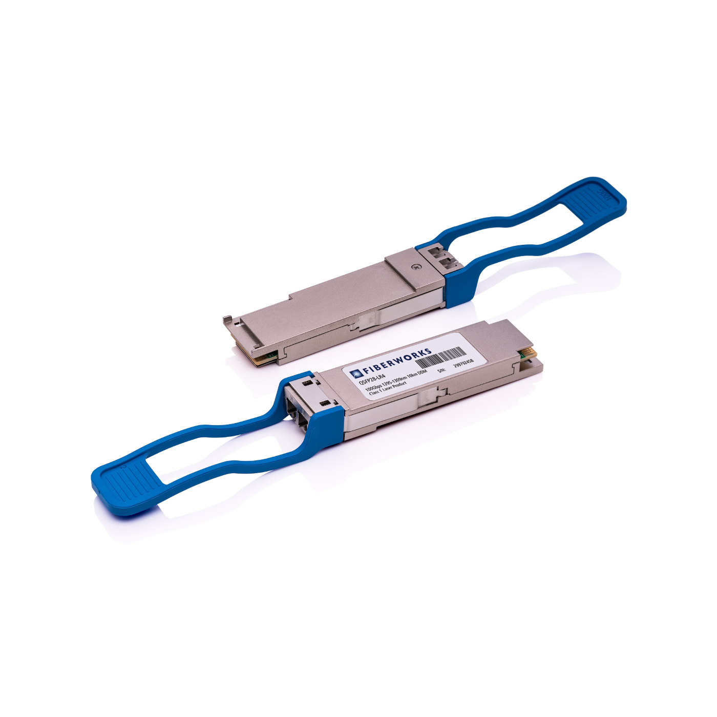 QSFP28-LR4-AT Fiberworks AS For stacking port QSFP28, 100GBASE-LR4, 4x25.8 Gbps, 10km 1310nm, 6dB, SM, LC, Allied Telesis