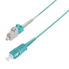 Snor MM SPX LC/PC-SC/PC 1 m 50/OM3 BIF ø2mm Aqua
