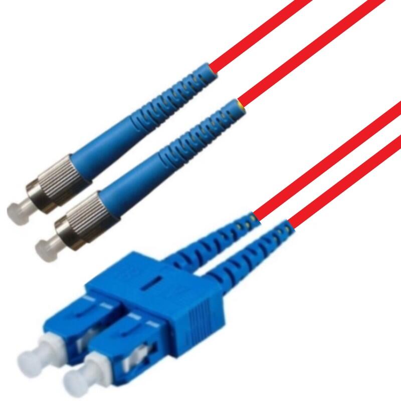 P-SM9-D2R-SCU-FCU-02 Fiberworks AS  Snor SM DPX SC/UPC-FC/UPC 2 m 9/OS2 G.657.A2 2x ø2mm Rød