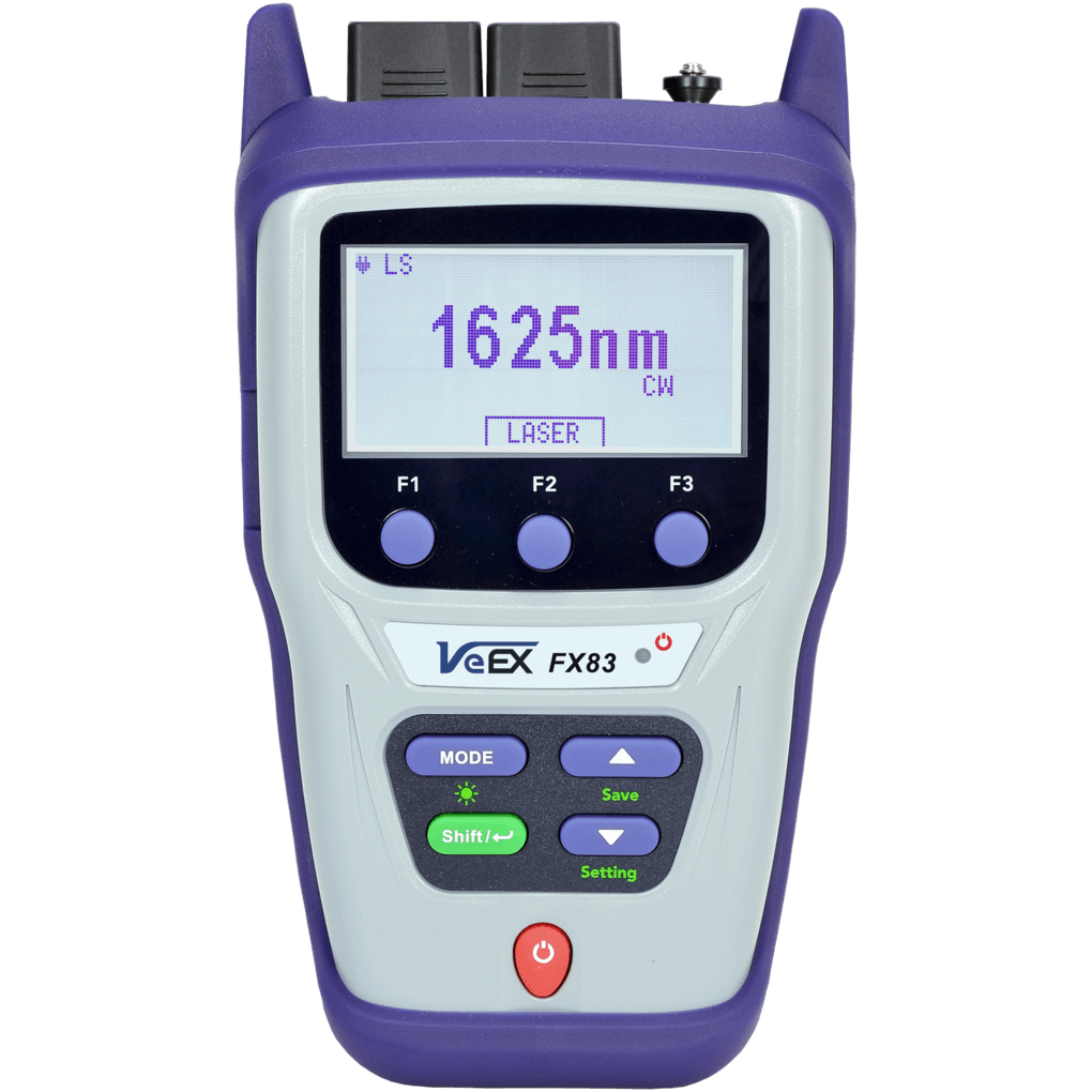 VX-FX83-LS-356 VeEX Z06-99-170P VeEX FX83 OLS lyskilde tre bølgelengder SM 1310/1550/1625nm, SC UPC