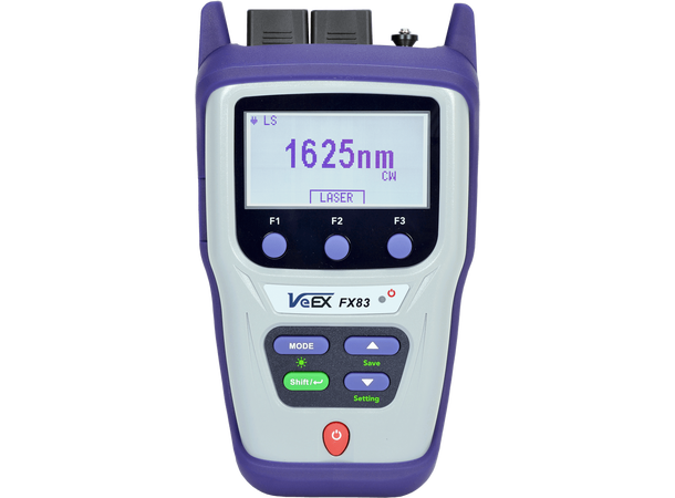 VeEX FX83 OLS lyskilde tre bølgelengder SM 1310/1550/1625nm, SC UPC 