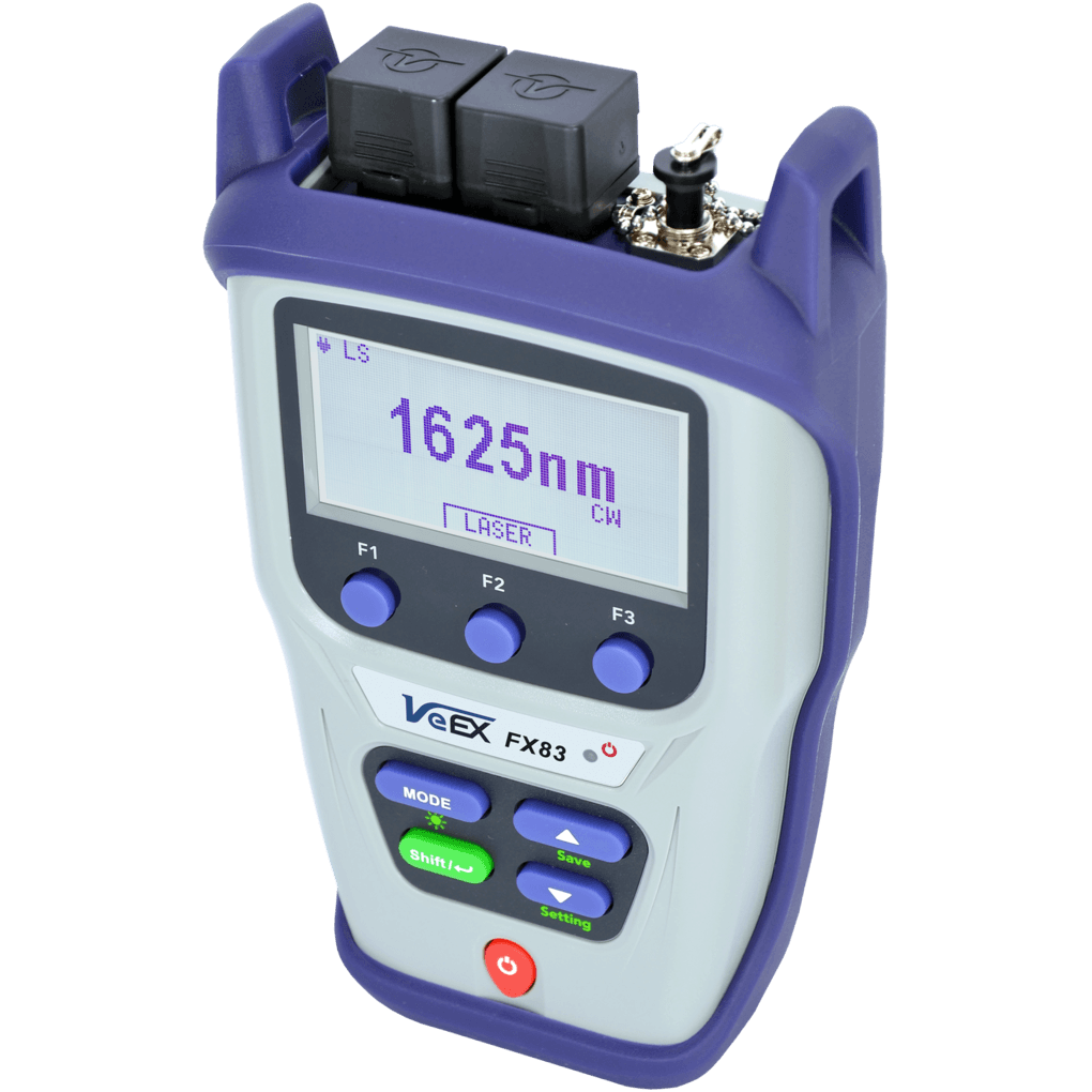 VX-FX83-LS-356 VeEX Z06-99-170P VeEX FX83 OLS lyskilde tre bølgelengder SM 1310/1550/1625nm, SC UPC
