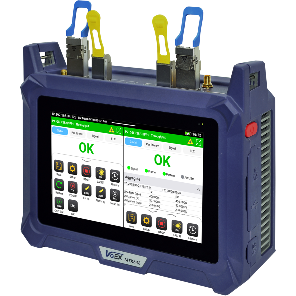 VX-MTX642 VeEX Z04-06-003P VeEX MTX642 - 2x400GE multi-service h&#229;ndholdt testplattform