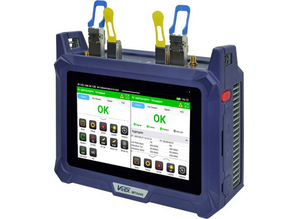 VeEX MTX642 - 2x400GE multi-service håndholdt testplattform 