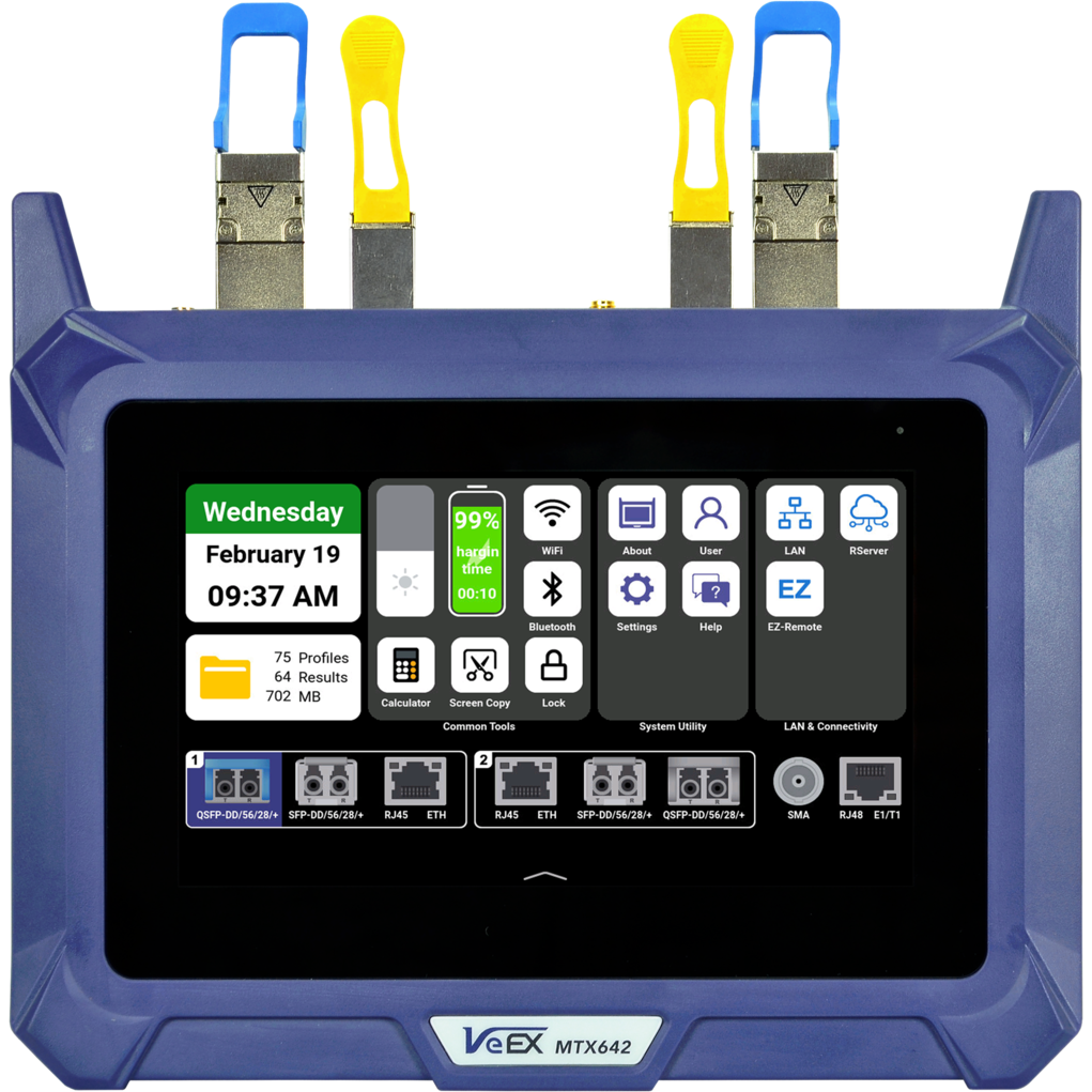 VX-MTX642 VeEX Z04-06-003P VeEX MTX642 - 2x400GE multi-service h&#229;ndholdt testplattform