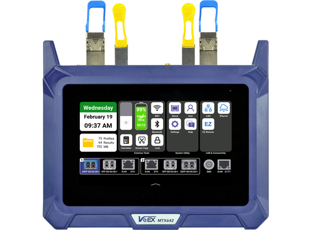 VeEX MTX642 - 2x400GE multi-service håndholdt testplattform 