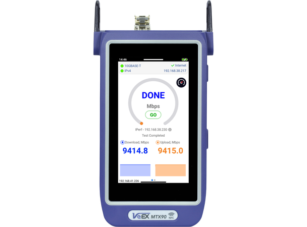 VeEX MTX90 Multi-Gigabit Ethernet Plattform 