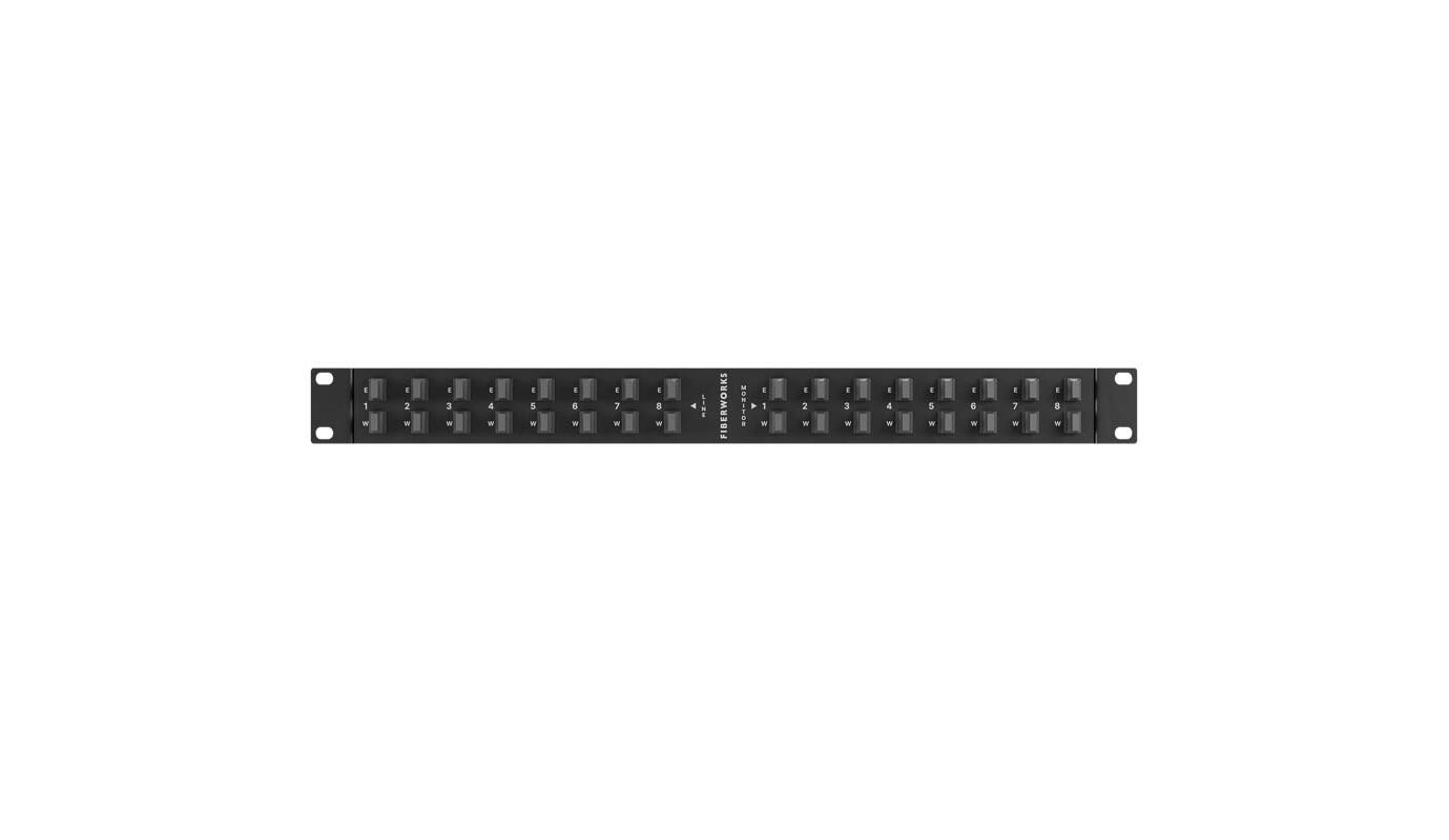 F-TAP-8-5050SM-M8M Fiberworks AS  Fiberworks Network Tap, 50%, 8 MPO taps SM 9/125, IL 3.5 dB, 1U 19", MPO-8 (m)