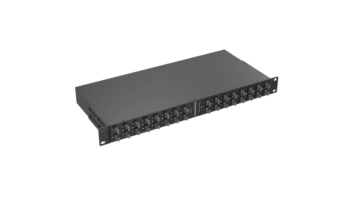 F-TAP-8-5050SM-M8M Fiberworks AS  Fiberworks Network Tap, 50%, 8 MPO taps SM 9/125, IL 3.5 dB, 1U 19", MPO-8 (m)