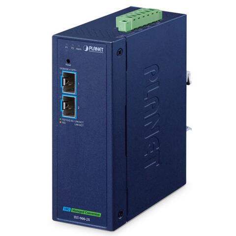 IXT-900-2X Ind. 10G Media Converter 2x 10G SFP+ ports, managed