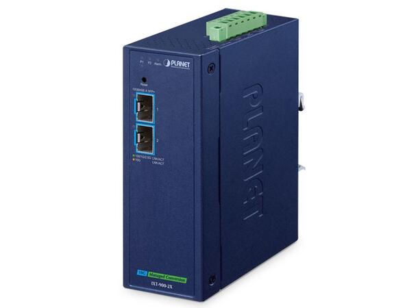 IXT-900-2X Ind. 10G Media Converter 2x 10G SFP+ ports, managed 