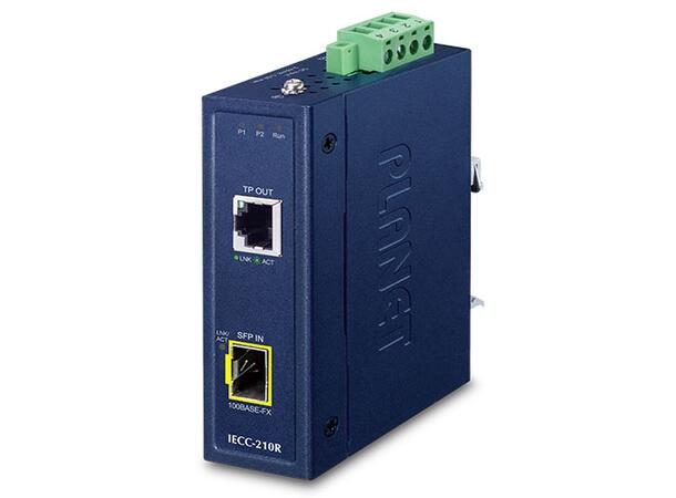 Industrial EtherCAT Media Converter Kit IECC-210T + IECC-210R, 1x RJ45, 1x SFP 