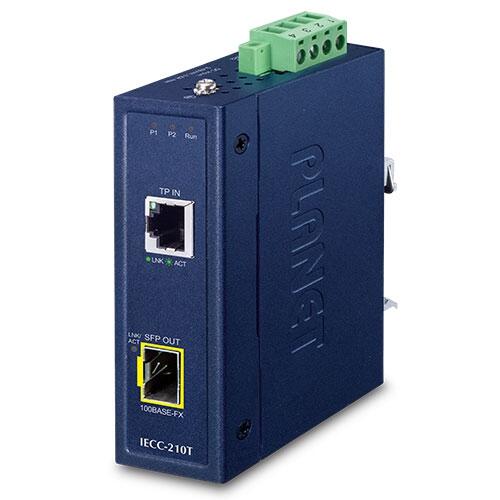 MC-PLANET-IECC-210-K PLANET IECC-210-KIT Industrial EtherCAT Media Converter Kit IECC-210T + IECC-210R, 1x RJ45, 1x SFP
