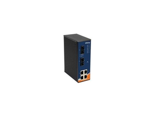 ORing FastE 4x 10/100TX + 2x 100FX (SC) Lite-managed switch, Singlemode 30 km 